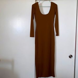 Midi Long sleeve Bodycon Dress 🤎